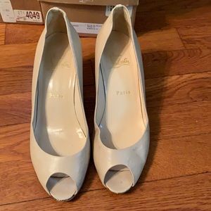 Christian Louboutin cream size 38